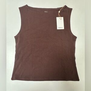 Quince Chocolate Brown Tank Top
